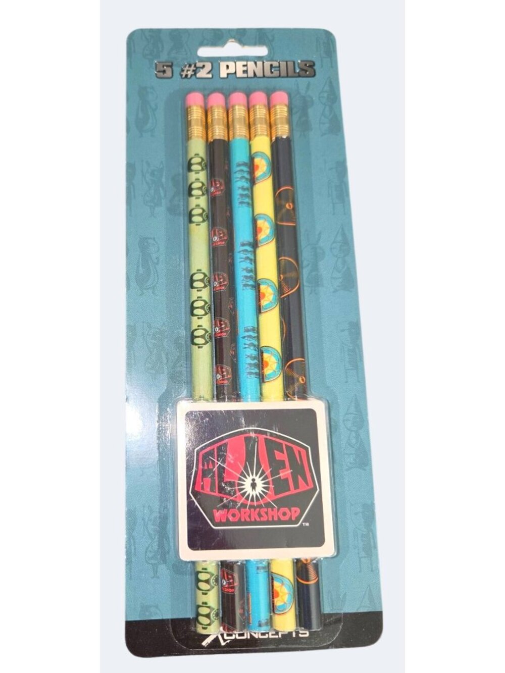 Alien Workshop 5-Pack Assorted #2 Pencils With Vintage Skate Graphics By X Conce
